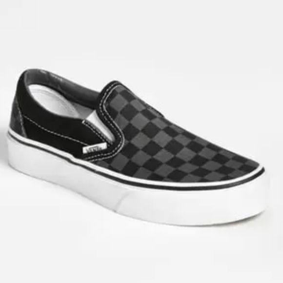 Vans Classic Slip-On Black Pewter Checkerboard Unisex Size U.S 8.5 Men/10 Women - Picture 3 of 14